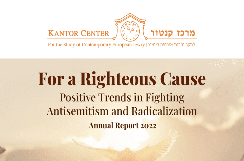 For A Righteous Cause: Positive Trends in Fighting Antisemitism and Radicalization around the World