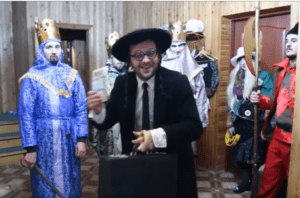 Antisemitic scene in a Nativity scene