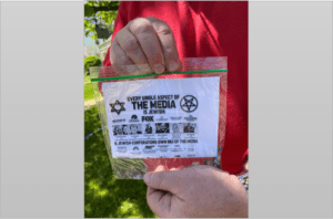 Anti-semitic fliers have been repeatedly left on the yards of Kenosha residents. (Ellen Ferwerda)