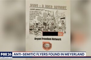 Antisemitic flyers found in Meyerland / Screenshot