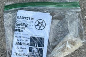 Antisemitic messages posted around Surfside Beach (Victoria Love/Facebook)