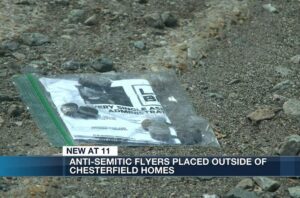 Antisemitic flyers found in Chesterfield, VA (Screenshot )