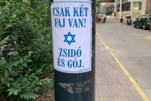 Antisemitic posters in Budapest