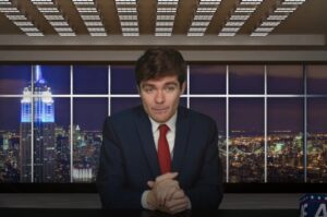White nationalist leader Nick Fuentes addresses his livestream audience on the day Roe v. Wade is struck down to attack Jews on the Supreme Court, June 24, 2022. (Screenshot)