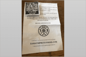 Flyers promoting a neo-Nazi group have been distributed around Bondi. Photo: Australasian Jewish news