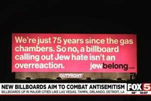 New billboards call out antisemitism. Screenshot