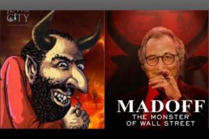 Bernie Madoff portrayed as the devil in Netflix documentary (Twitter screengrab Jew and the City)