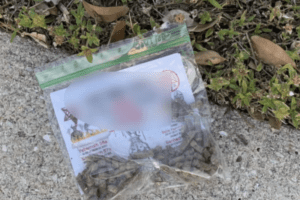 Antisemitic packets left at homes in Boca Raton on Jan. 14, 2023. Photo by: Matthew Kauerauf/WPTV
