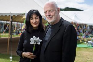 David Gilmour and his wife Polly Samson CREDIT: Warren Allott for The Telegraph