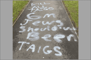 The graffiti was spotted in Sunnyside Park, Falkirk (Image: Submitted)