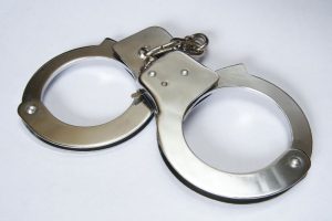 Handcuffs used during police arrest